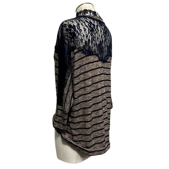 Vintage y2k About A Girl LA Striped Lace Gothic Grunge Cardigan - Picture 7 of 12